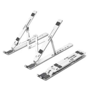 Adjustable Aluminum Laptop Stand - Portable Ergonomic Foldable Laptop Holder